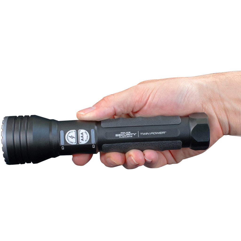 Police Security Long Throw Twin Power Flashlight 450 Lumen 1-4 Mile Beam - Image 3