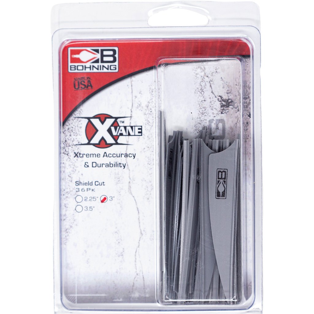 Bohning X Vanes Shield Cut 3 In. Silver 36 Pk. - Image 2