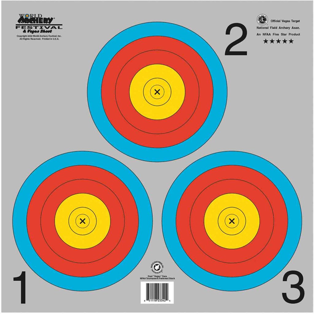 Maple Leaf Nfaa Indoor Vegas 3-spot Target 25 Pk.