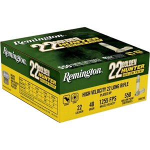 Remington Golden Hunter Rimfire Ammo 22 Lr. 40 Gr. Plated Hollow Point 550 Rd.