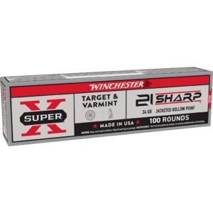 Winchester Rimfire Ammo 21 Sharp 34 Gr. Jhp 100 Rd.