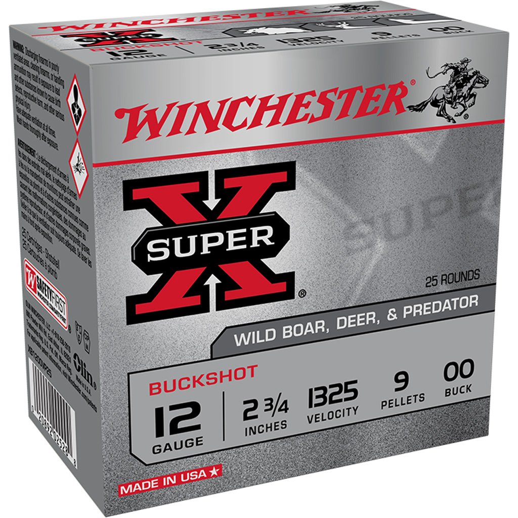 Winchester Super X Load 12 Ga. 2.75 In. Buckshot 00 25 Rd.