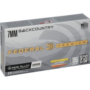 Federal Premium Rifle Ammo 7mm Backcountry 195 Gr. Berger Elite 20 Rd.