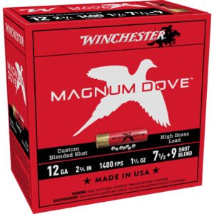 Winchester Magnum Dove Shotgun Ammo 12 Ga. 2 3-4 In. 1 1-4 Oz. 7 1-2 & 9 Blend  25 Rd.