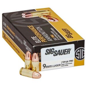 Sig Sauer Elite Ball Performance Pistol Ammo 9mm 124 Gr. Fmj 50 Rd.