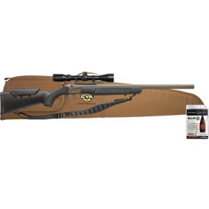 Cva Accura Lr-x Muzzleloader Package 50 Cal-330 Elr 30 In. Fde-black W- Scope