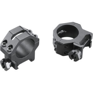 Weaver Classic 4hole Skeleton Rings Matte Black 1" Medium Clamshell Pack