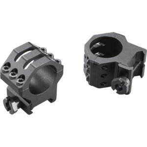 Weaver Classic 6hole Skeleton Rings Matte Black 1" High Clamshell Pack