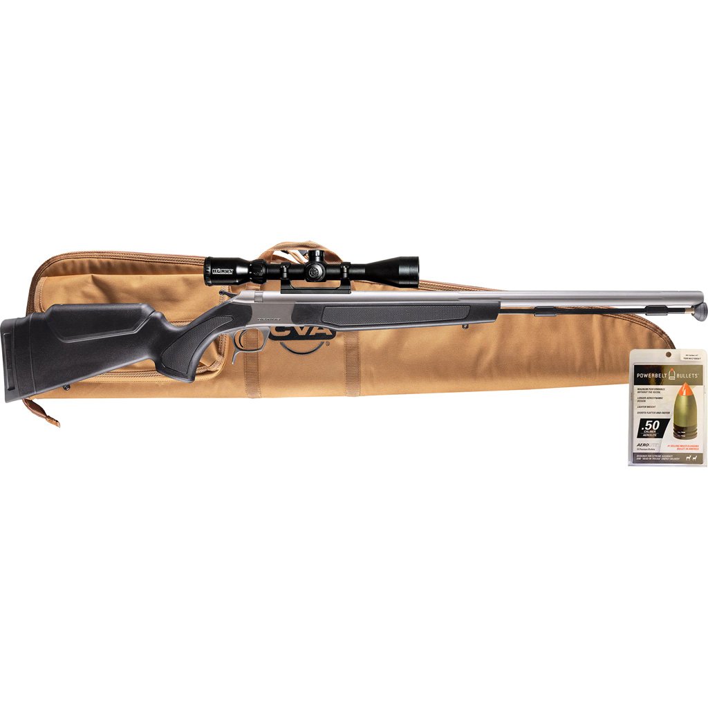 Cva Optima V3 Muzzleloader Package 50 Cal 26 In. Stainless-black W-scope