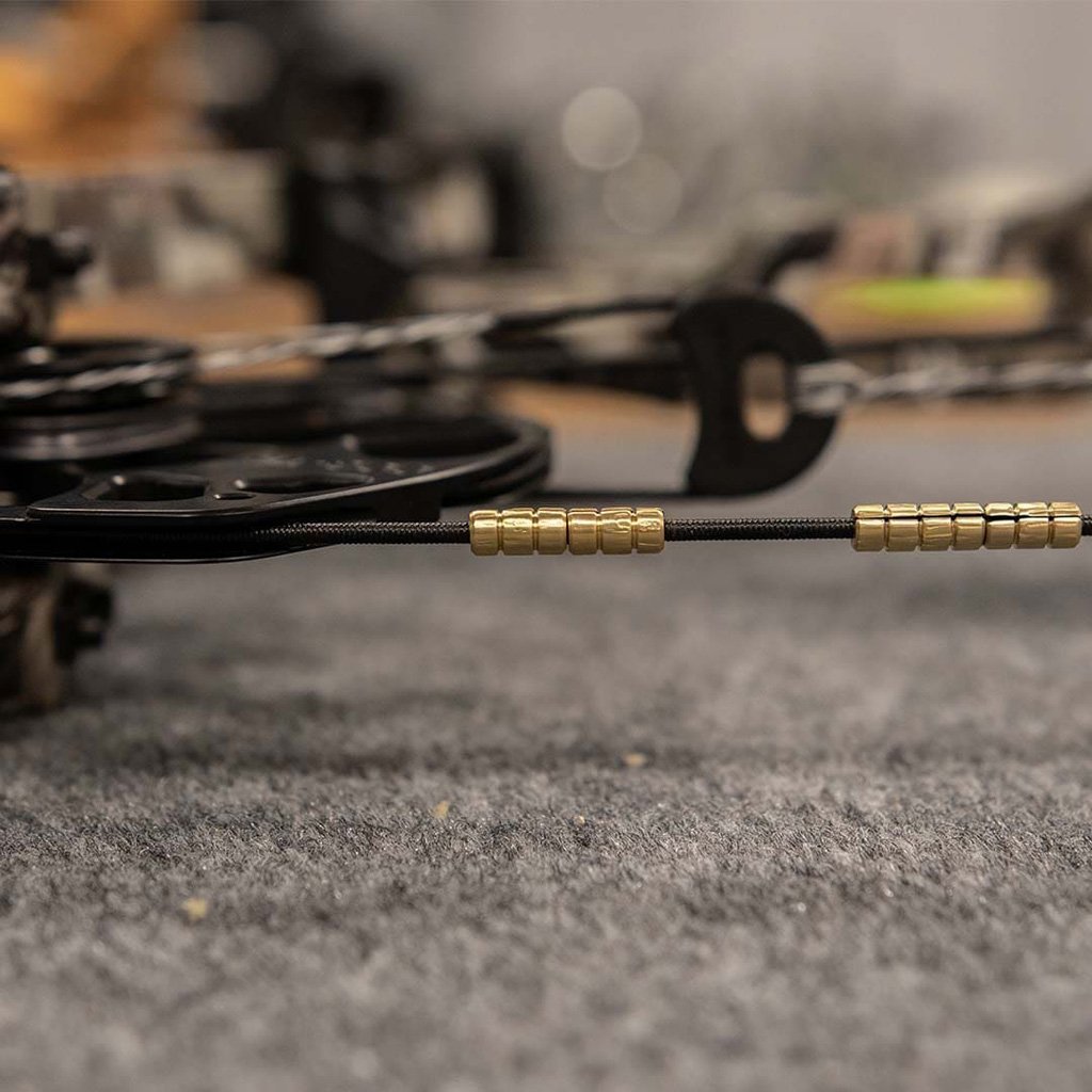 Acu Stax Machined Brass Bowstring Weight 5 Stack 10 Count Bag - Image 3