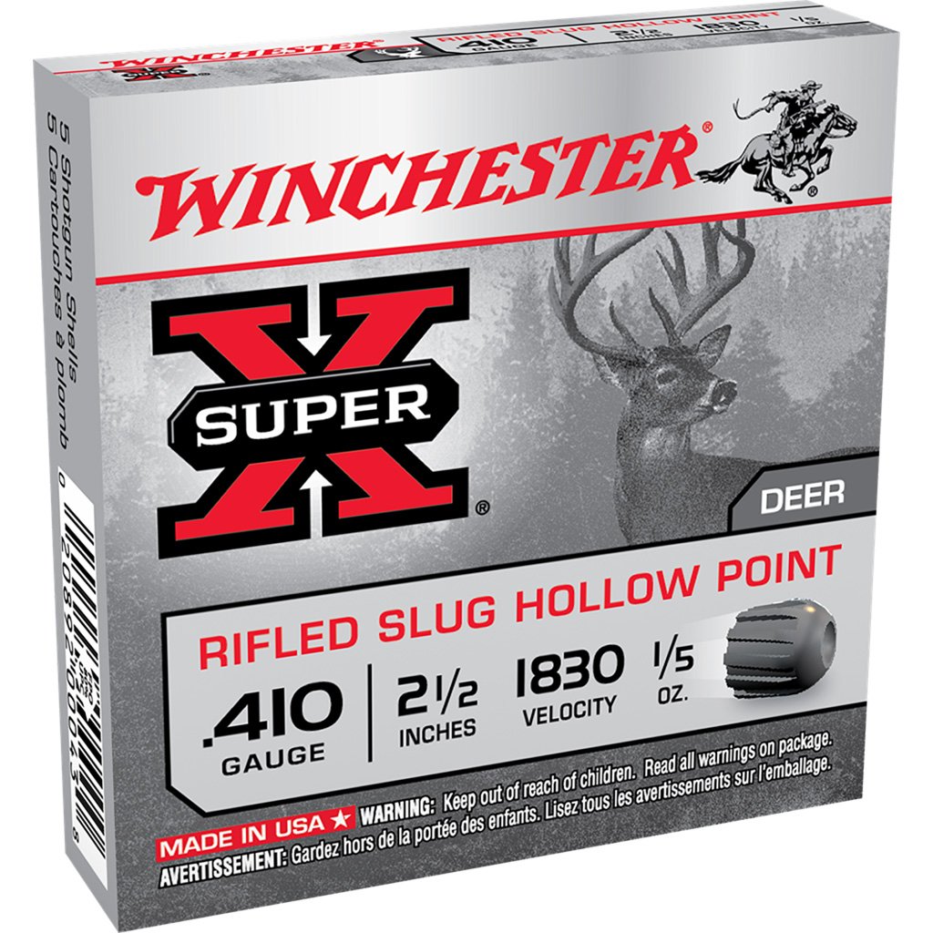 Winchester Super-x Foster Slug 410 Ga. 2.5 In. 1-5 Oz. Rifled Slug 5 Rd.