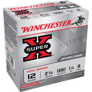 Winchester Super-x High Brass Load 12 Ga. 2.75 In. 1 1-4 Oz. 8 Shot 25 Rd.