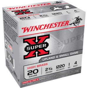 Winchester Super-x High Brass Heavy Game Load 20 Ga. 2.75 In. 1 Oz. 4 Shot 25 Rd.