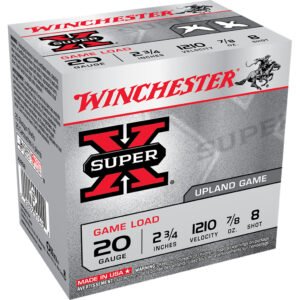 Winchester Super-x Game Load 20 Ga. 2.75 In. 7-8 Oz. 8 Shot 25 Rd.