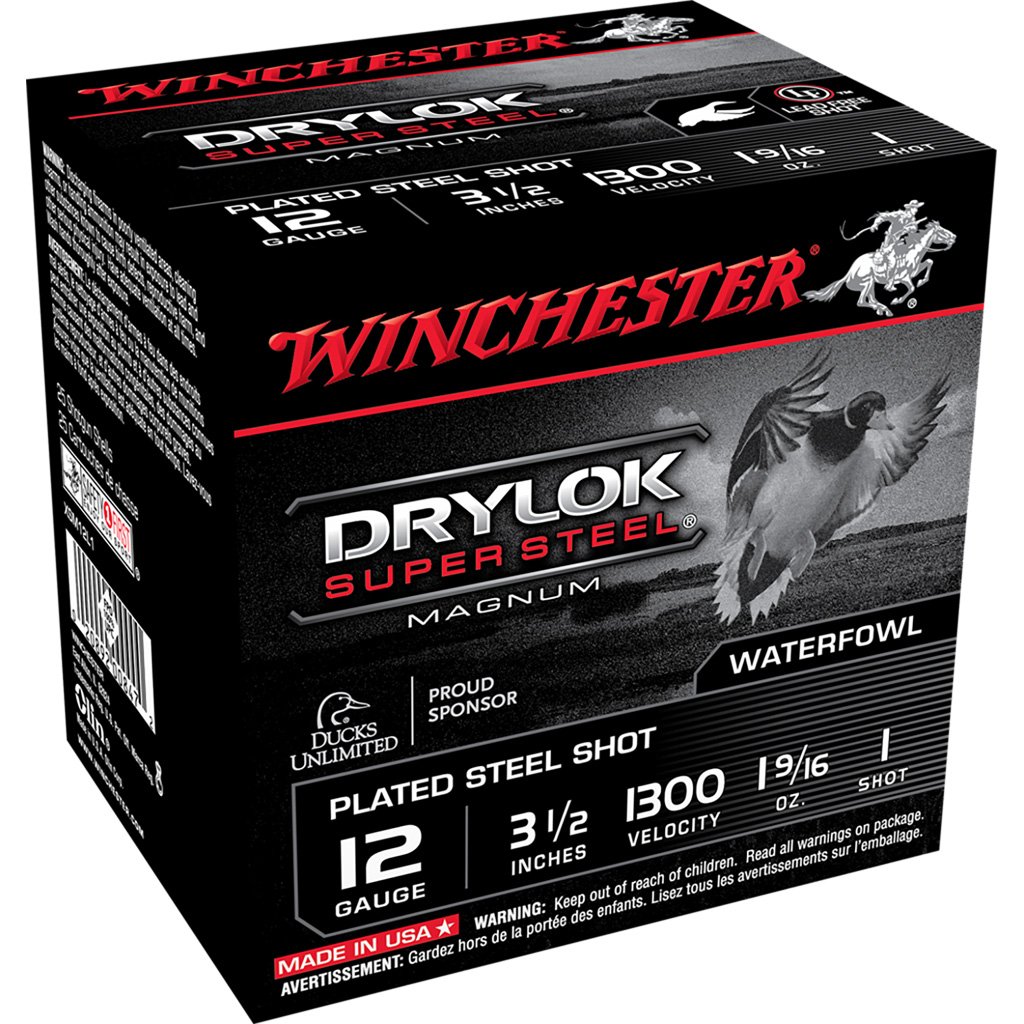 Winchester Drylok Magnum Plated Load 12 Ga. 3.5 In. 1 9-16 Oz. 1 Shot 25 Rd.