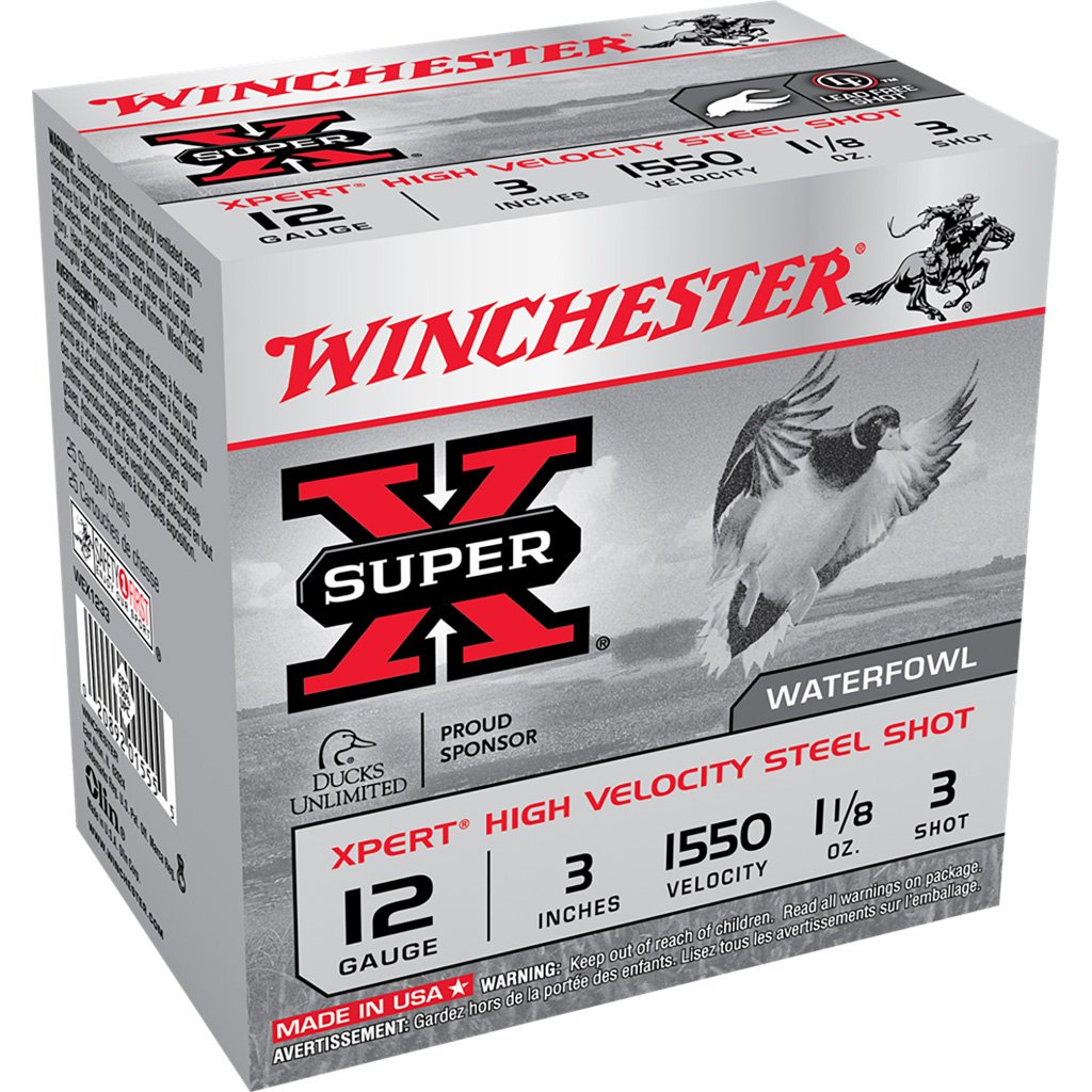 Winchester Super-x Xpert Hi-velocity Steel 12 Ga. 3 In. 1 1-8 Oz. 3 Shot 25 Rd.