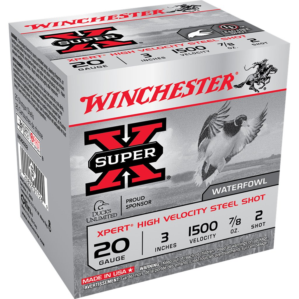 Winchester Super-x Xpert Hi-velocity Steel 20 Ga. 3 In. 7-8 Oz. 2 Shot 25 Rd.