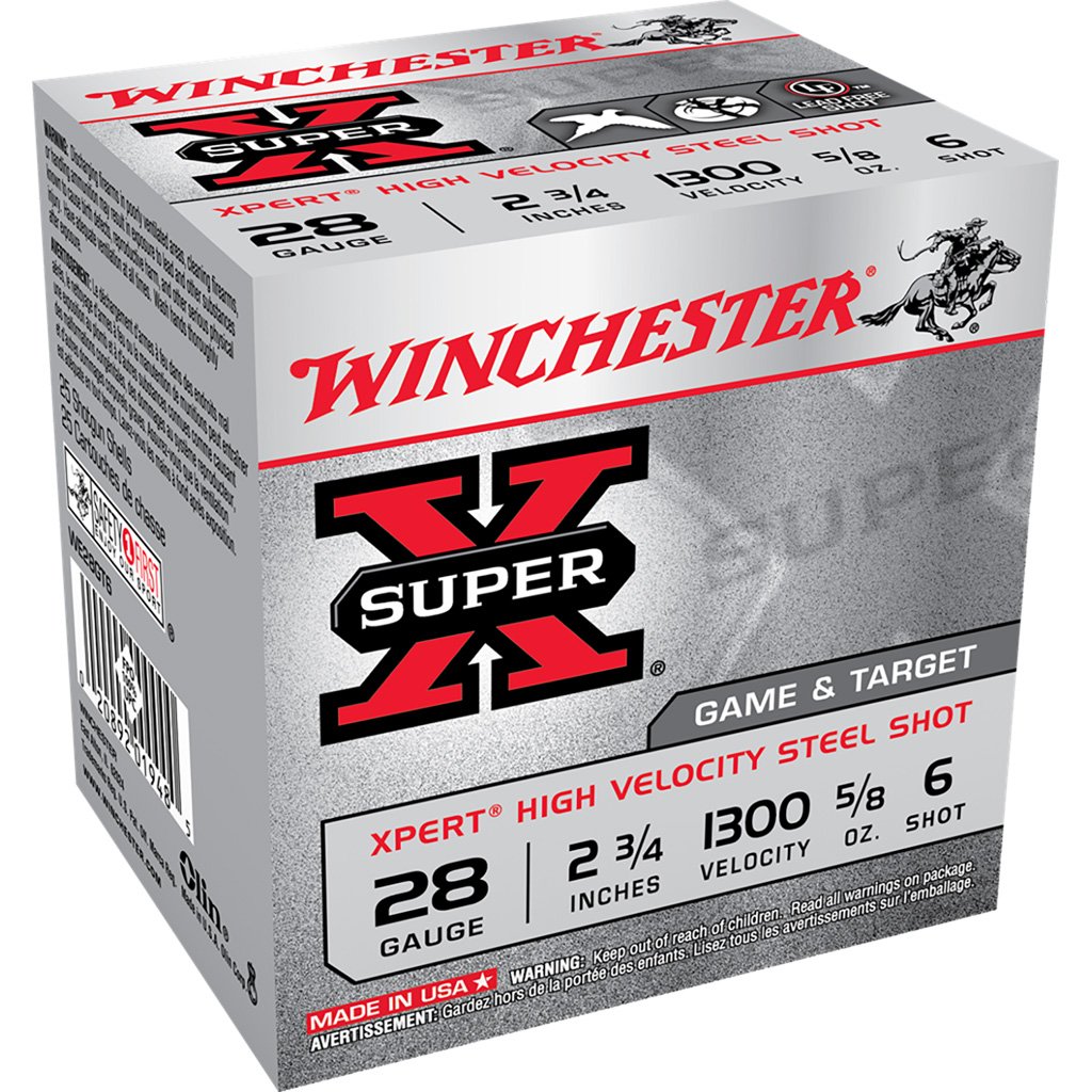 Winchester Super-x Xpert Hi-velocity Steel 28 Ga. 2.75 In. 5-8 Oz. 6 Shot 25 Rd.