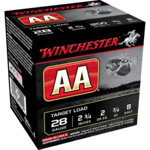 Winchester Aa Target Load 28 Ga. 2.75 In. 3-4 Oz. 8 Shot 25 Rd.