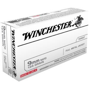 Winchester Usa Pistol Ammo 9mm 124 Gr. Fmj 150 Rd.