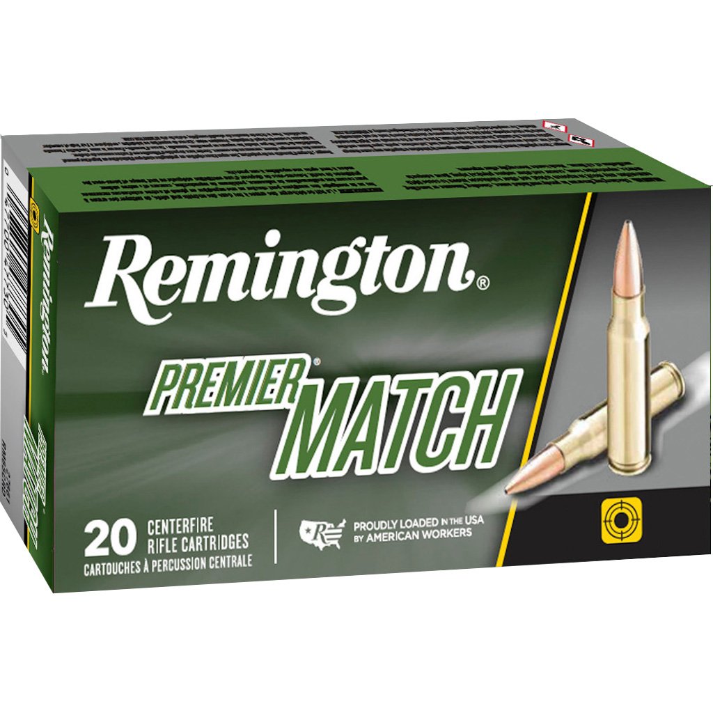 Remington Premier Match Centerfire Rifle Ammo 223 Rem. 62 Gr. Hp Match 20 Rd.