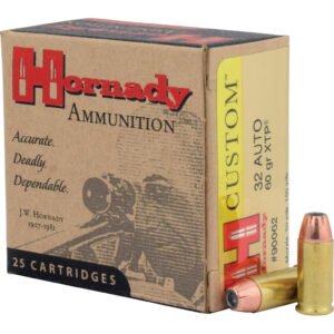 Hornady Custom Handgun Ammo 32 Acp 60 Gr. Xtp 25 Rd.