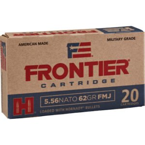 Hornady Frontier Rifle Ammo 5.56 Nato 62 Gr. Fmj 20 Rd.