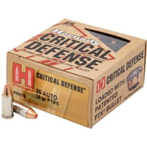 Hornady Critical Defense Handgun Ammo 25 Acp 35 Gr. Ftx 25 Rd.