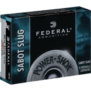 Federal Power-shok Shotgun Ammo 20 Ga. 2.75 In. 7-8 Oz. Sabot Slug 5 Rd.