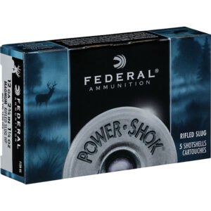 Federal Power-shok Shotgun Ammo 12 Ga. 2.75 In. 1 1-4 Oz. Hp Rifled Slug 5 Rd.