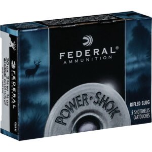 Federal Power-shok Shotgun Ammo 20 Ga. 2.75 In. 3-4 Oz. Hp Rifled Slug 5 Rd.