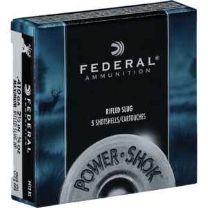 Federal Power-shok Shotgun Ammo 410 Ga. 2.5 In. 1-4 Oz. Hp Rifled Slug 5 Rd.