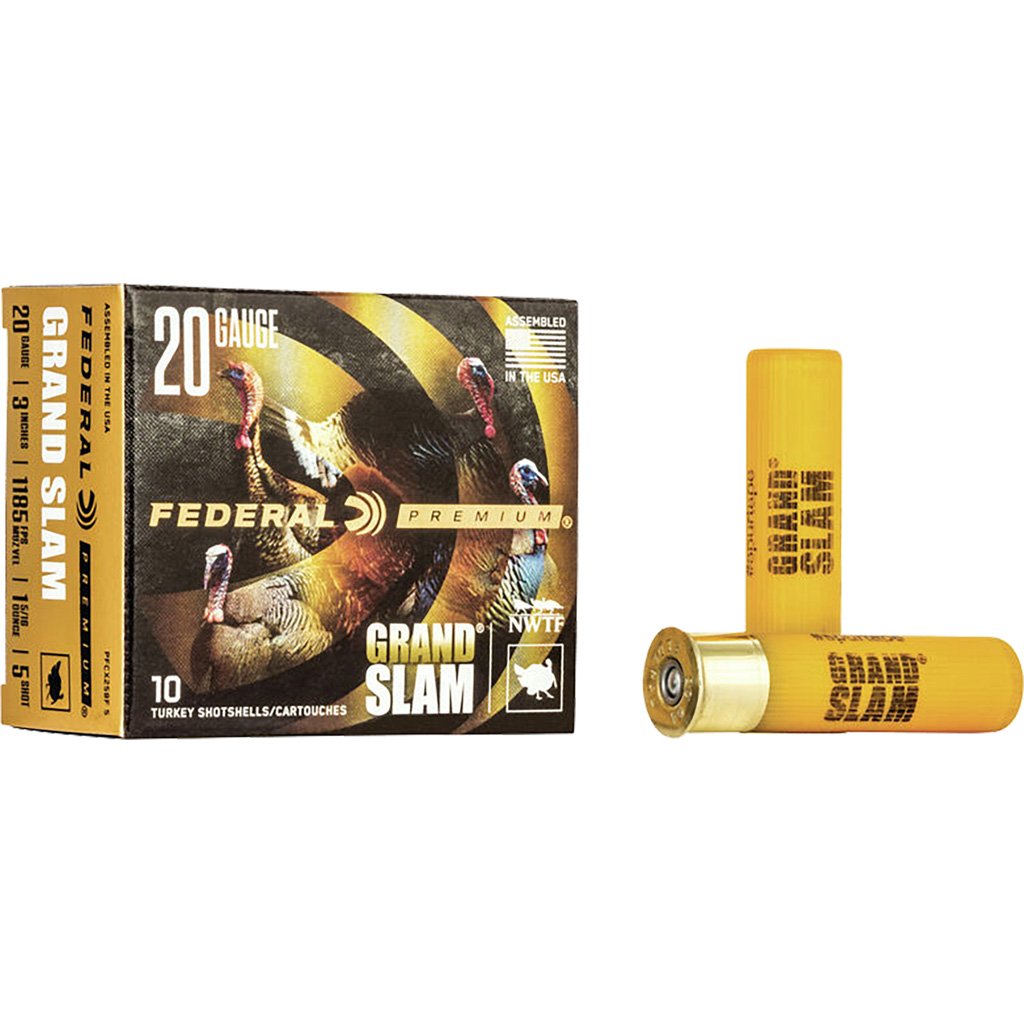 Federal Premium Grandslam Shotgun Ammo 20 Ga. 3 In. 1 15-16 Oz. 5 Shot 10 Rd.