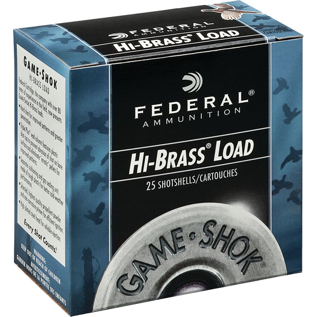 Federal Game-shok Hi-brass Load 16 Ga. 2.75 In. 1 1-8 Oz. 4 Shot 25 Rd.