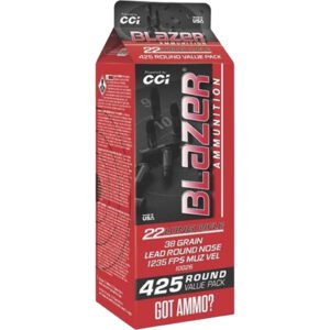 Cci Blazer Rimfire Ammo 22 Lr. 38 Gr. Lrn 425 Rd . Pour Pack