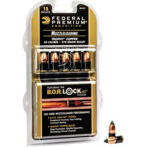 Federal Muzzleloader Bullets 50 Cal. 270 Gr. Trophy Copper 15 Rd.