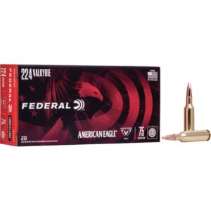 Federal American Eagle Rifle Ammo 224 Valkyrie 75 Gr. Tmj 20 Rd.