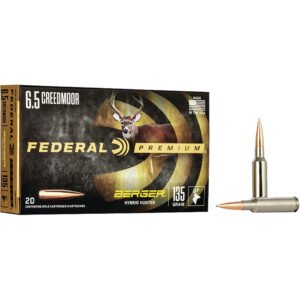 Federal Premium Rifle Ammo 6.5 Creedmoor 135 Gr. Berger Hybrid Hunter 20 Rd.