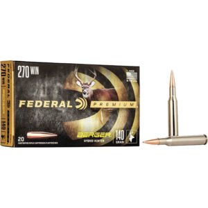 Federal Premium Rifle Ammo 270 Win. 140 Gr. Berger Hybrid Hunter 20 Rd.