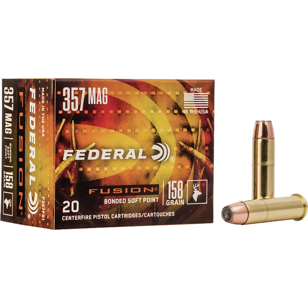 Federal Fusion Handgun Ammo 357 Mag. 158 Gr. Fusion 20 Rd.