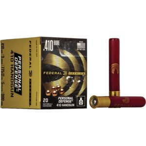 Federal Premium Personal Defense Handgun Ammo 410 Ga. 3 In. 5 Pellets 000 Buck 20 Rd.