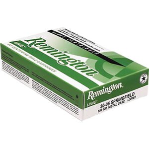Remington Umc Centerfire Rifle Ammo 30-06 Sprg. 150 Gr. Fmj 20 Rd.
