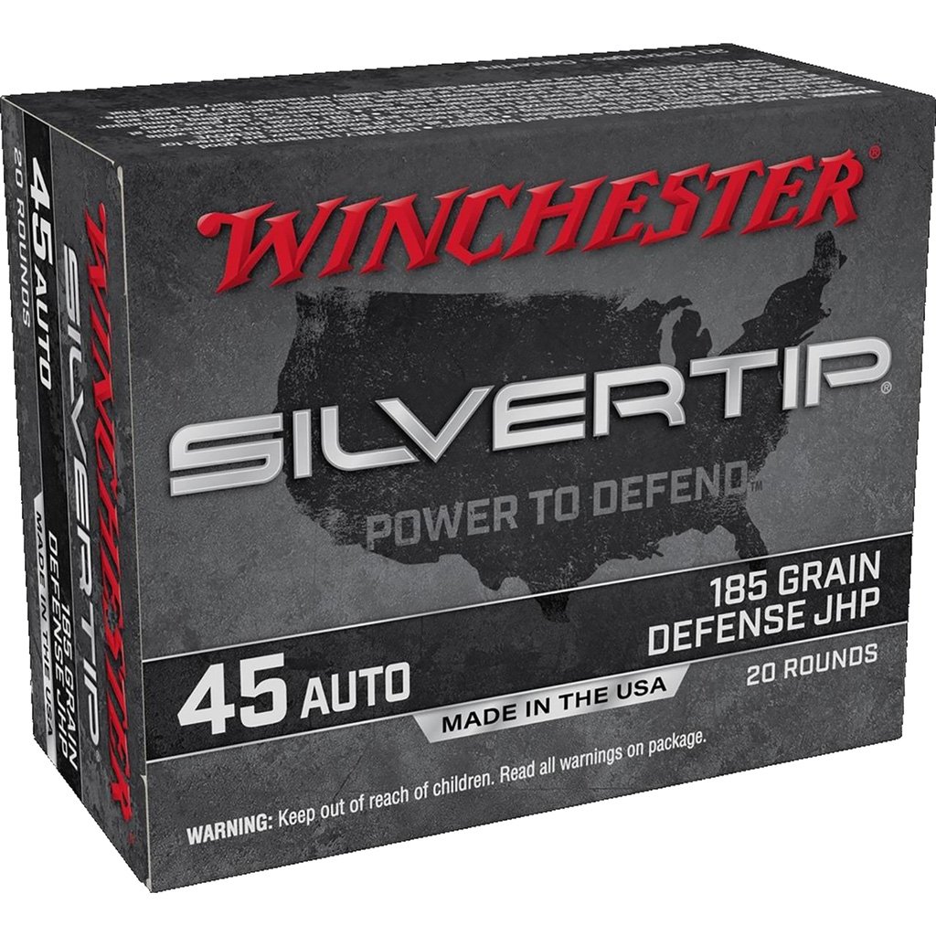 Winchester Super-x Pistol Ammo 45 Acp 185 Gr. Silvertip Hp 20 Rd.
