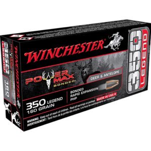 Winchester Power Max Bonded Rifle Ammo 350 Legend 160 Gr. Power Max Bonded 20 Rd.