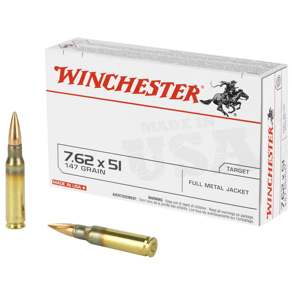 Winchester Usa Rifle Ammo 7.62x51 149 Gr. Fmj 20 Rd.