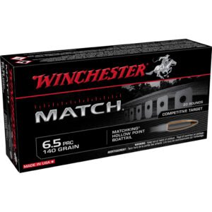 Winchester Match Rifle Ammo 6.5 Prc 140 Gr. Bthp 20 Rd.