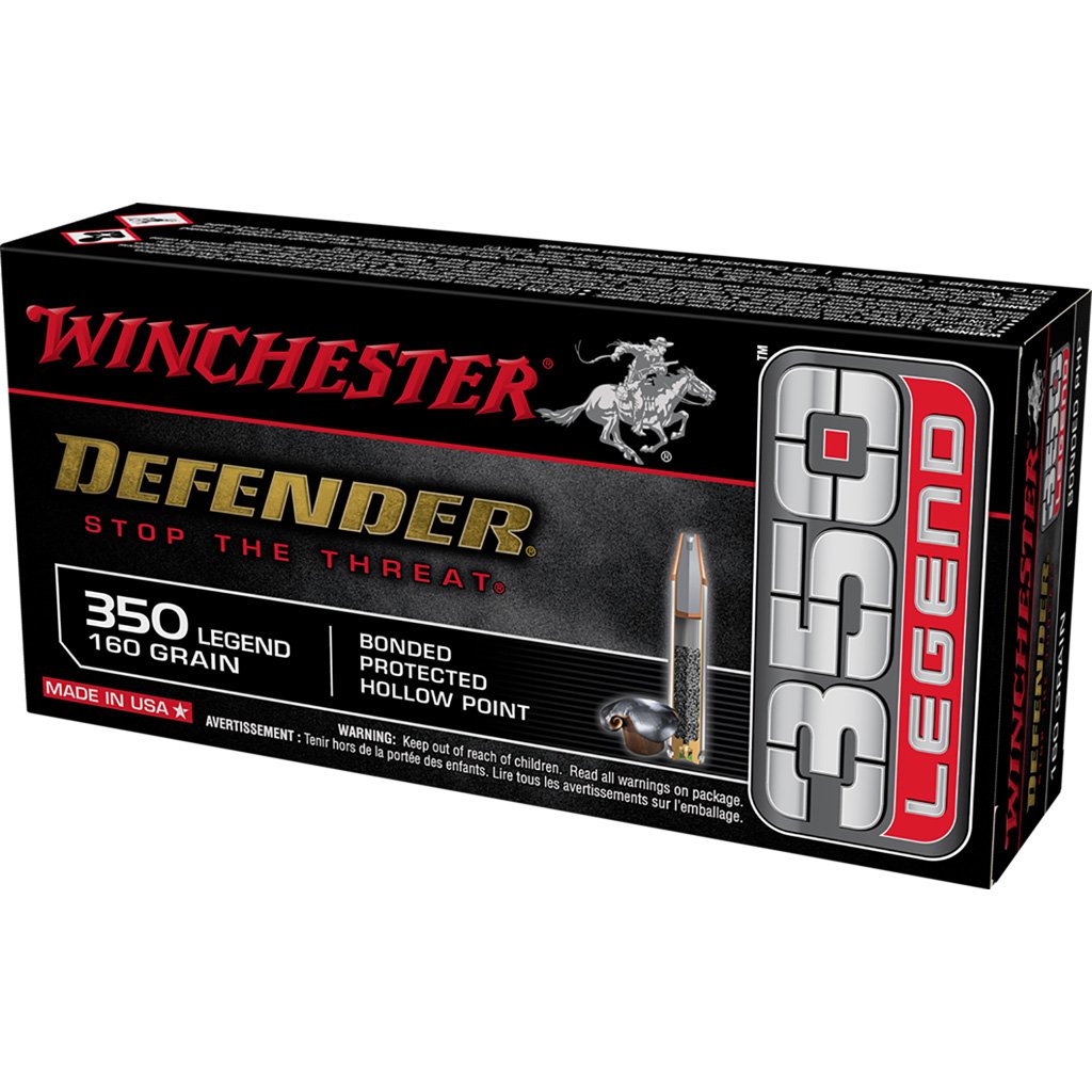 Winchester Defender Rifle Ammo 350 Legend 160 Gr. Bonded Php 20 Rd.