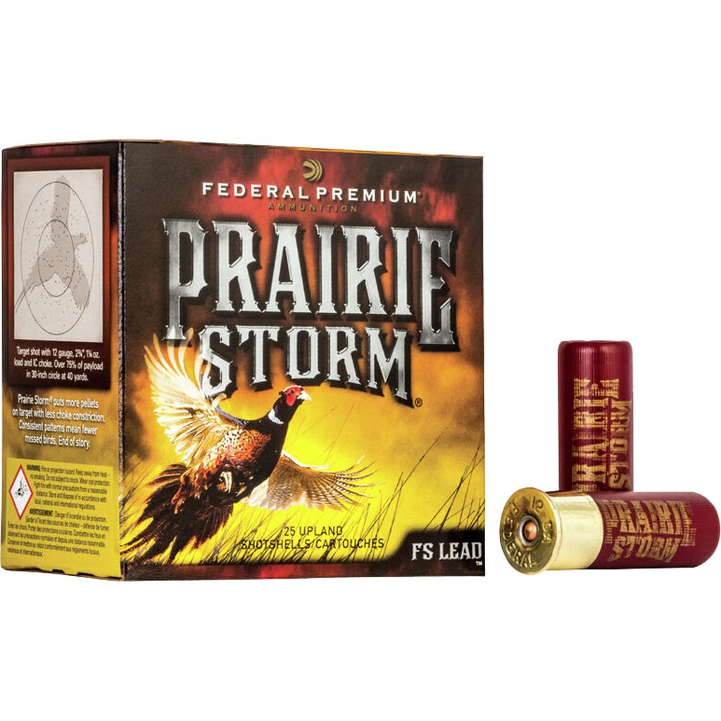 Federal Premium Prairie Storm Shotgun Ammo 12 Ga. 2.75 In. 1 1-4 Oz. 4 Shot Fs Lead 25 Rd.