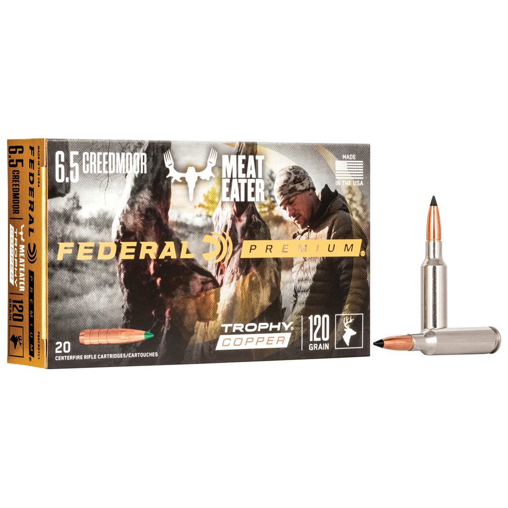 Federal Premium Rifle Ammo 6.5 Prc 120 Gr. Trophy Copper 20 Rd.