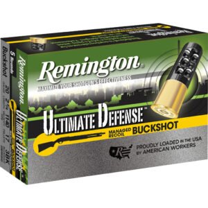 Remington Ultimate Defense Buckshot Loads 20 Ga. 2.75 In. 17 Pellet 3 Buck 5 Rd.
